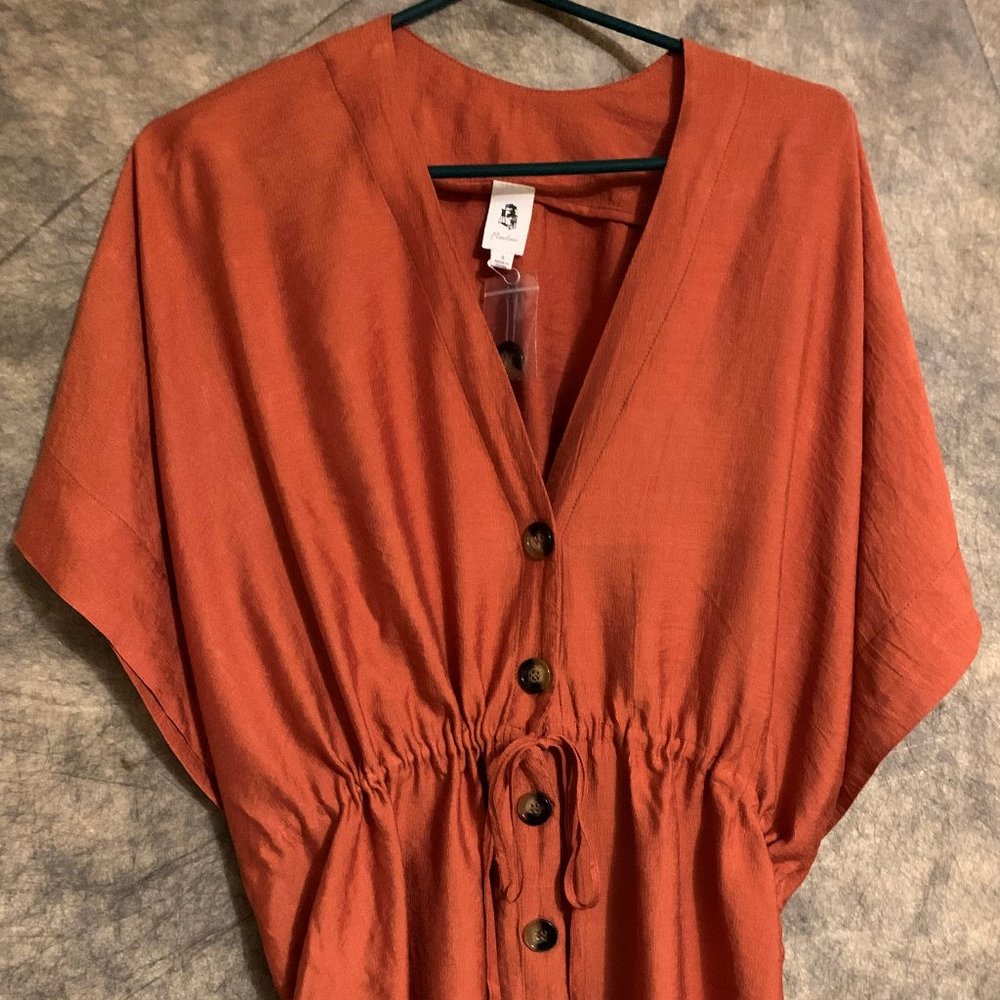 Dark orange short dress